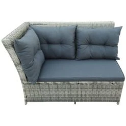 6pc Wicker Patio Set With Glass Table Ottomans - Gray/Dark Gray - GODEER -Crosley Shop GUEST 33100744 4525 4120 b0d7 96083e9a4f3c