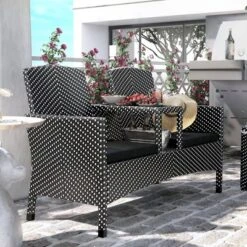 2pc Maksville Aluminum Patio Loveseat & Storage Bench - MiBasics -Crosley Shop GUEST 34802929 7a3a 4742 8249 7e956b4d1551