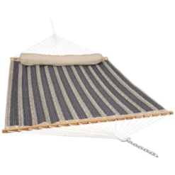 Sunnydaze Decor Sunnydaze Two-Person Quilted Fabric Hammock With Spreader Bars - 450 Lb Weight Capacity -Crosley Shop GUEST 34bd7b3f 4ee7 49e2 bd1c d5ad9c304a49