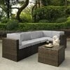 Palm Harbor 6pc Outdoor Wicker Sectional Set - Gray - Crosley -Crosley Shop GUEST 35471e3f bdf8 4861 8560 8005958348f6