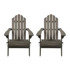 2pk Hazel Outdoor Acacia Wood Foldable Adirondack Chairs - Christopher Knight Home -Crosley Shop GUEST 35555e8a 29c5 458a a1fd 0fbdd61b664d