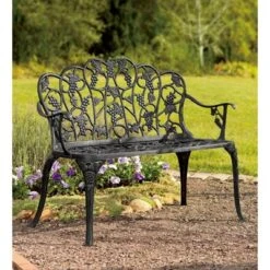 Grapevine Garden Bench In Powder-Coated Aluminum 9 Grapevine Garden Bench In Powder-Coated Aluminum -Crosley Shop GUEST 3559cce6 1836 4ed0 8e17 f6ca0216168f