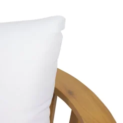 Solano Outdoor Wooden Loveseat With Cushions - White/Teak - Christopher Knight Home -Crosley Shop GUEST 3679bbb4 c5a1 4514 a788 b468dcdbe3d1