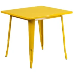 Merrick Lane Nash 31.5" Square Metal Table For Indoor And Outdoor Use -Crosley Shop GUEST 37203def f631 410f a2b5 03bc49f82d14