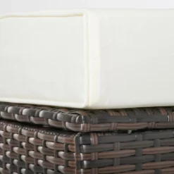 Outsunny 2 Pc 20" Outdoor PE Rattan Wicker Ottoman, Fade-Resistant Patio Footrest With Soft Cushion, Steel Frame, Brown, White 9 Outsunny 2 Pc 20" Outdoor PE Rattan Wicker Ottoman, Fade-Resistant Patio Footrest With Soft Cushion, Steel Frame, Brown, White -Crosley Shop GUEST 38fafbac ebb7 41dd 9d2d 7aacd5b4d89e