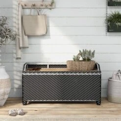 Maksville Outdoor Aluminum Storage Bench - MiBasics