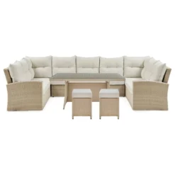 Canaan 4pc All Weather Wicker Outdoor Double Corner Horseshoe Sectional Set Cream - Alaterre Furniture -Crosley Shop GUEST 399366de 292d 45ba b605 1ad89811cbc8