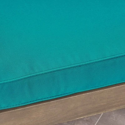 2pc Grenada Acacia Wood Patio Chat Set With Sunbrella Cushions Gray/Teal - Christopher Knight Home 5 2pc Grenada Acacia Wood Patio Chat Set With Sunbrella Cushions Gray/Teal - Christopher Knight Home - Image 3