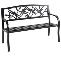 Plow & Hearth Metal Blooming Garden Bench -Crosley Shop GUEST 3a315990 53fa 4c06 9c52 960c1fd9c5a5