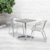 Flash Furniture Lila 23.5'' Square Aluminum Indoor-Outdoor Table Set With 2 Slat Back Chairs -Crosley Shop GUEST 3a40e120 f359 4219 bfc4 68acc083ce8f