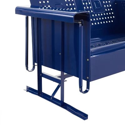 Bates Outdoor Metal Sofa Glider - Navy - Crosley 10 Bates Outdoor Metal Sofa Glider - Navy - Crosley - Image 8