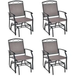 Costway 2pcs Patio Glider Set Single Swing Rocking Chair Heavy-Duty Metal Frame Outdoor 22 Costway 2pcs Patio Glider Set Single Swing Rocking Chair Heavy-Duty Metal Frame Outdoor -Crosley Shop GUEST 3bc5326b c29b 4a25 b39c b9f76c048afb