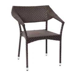 Emma And Oliver Modern All-Weather Patio Dining Chair With Fade And Weather Resistant PE Rattan And Reinforced Steel Frame -Crosley Shop GUEST 3bfefd9a 74c8 448e a301 17eff6449aa9