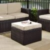 Palm Harbor Outdoor Wicker Ottoman - Sand - Crosley -Crosley Shop GUEST 3dcb5845 1b81 4f6d bf45 a2ebe9e574b1
