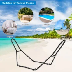 Costway Hammock Stand Heavy Duty Steel Frame Hanging Hooks Indoor Outdoor -Crosley Shop GUEST 3ed36b7b b7a2 49bf b93f dfd41da1f9ab