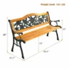 Patio Park Garden Bench Porch Path Chair Furniture Cast Iron Hardwood -Crosley Shop GUEST 3f622588 52fd 48f1 b6a5 a85d30852d4c