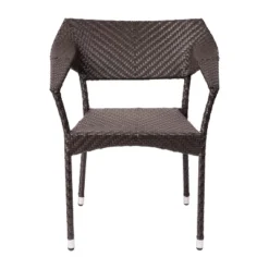 Emma And Oliver Modern All-Weather Patio Dining Chair With Fade And Weather Resistant PE Rattan And Reinforced Steel Frame -Crosley Shop GUEST 406ffbab 07ca 4396 a940 358f782aab19