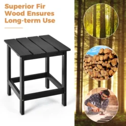 Tangkula 3PCS Patio Adirondack Chair Side Table Set Solid Wood Garden Deck Bistro Set Classic Furniture -Crosley Shop GUEST 4164fc17 0613 409f 844a 9fd92c2f3a02