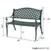 Costway 40'' Outdoor Antique Garden Bench Aluminum Frame Seats Chair Patio Garden Furni -Crosley Shop GUEST 417f92f1 3d42 4e37 9011 994d8c068170