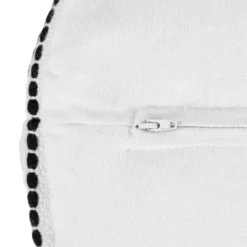 Northlight 18" White And Black Striped Outdoor Woven Pouf Ottoman -Crosley Shop GUEST 423415c5 0c45 4be1 a766 d46b730c0c36