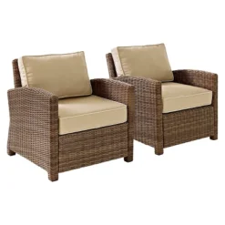 Bradenton 2pc Outdoor Wicker Armchair Set - Crosley -Crosley Shop GUEST 424226fc d79c 49c2 9f98 a711747c6751