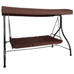 Flash Furniture Tellis 3-Seat Outdoor Steel Converting Patio Swing Canopy Hammock With Cushions / Outdoor Swing Bed 26 Flash Furniture Tellis 3-Seat Outdoor Steel Converting Patio Swing Canopy Hammock With Cushions / Outdoor Swing Bed -Crosley Shop GUEST 4276e766 4592 47e8 9a09 d0ccf7edd002