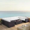Biscayne 7pc Outdoor Wicker Sectional Set With 2 Coffee Tables & 4 Corner Seats White - Crosley -Crosley Shop GUEST 42e7f574 51d3 49f9 ad59 651b0a9ca7a0
