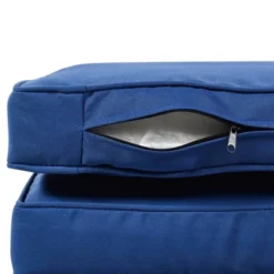 4pc Outdoor Wicker Rectangle Daybed With Canopy & Cushions - Blue - GODEER 25 4pc Outdoor Wicker Rectangle Daybed With Canopy & Cushions - Blue - GODEER -Crosley Shop GUEST 442f9157 e347 43de 8b00 cf45ec9ef9a4