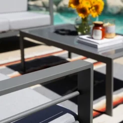 Patio Aluminum Outdoor Loveseat, Patio Sofa Couch Chair With Cushions (Grey) -Crosley Shop GUEST 456a35d2 7c53 4dba 920a 17cb414077b5 1