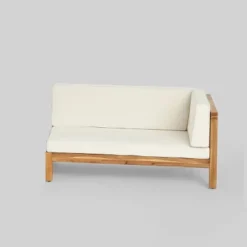 Oana 4pc Acacia Wood Patio Sectional Chat Set W/ Cushions - Christopher Knight Home -Crosley Shop GUEST 473d1a9e 7a67 454c b2fe 003ee6a9070f