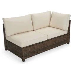 4pc Wicker Patio Sectional Seating Set - Beige - EDYO LIVING -Crosley Shop GUEST 47a3bd2b 3132 477a a069 17f5561db11f