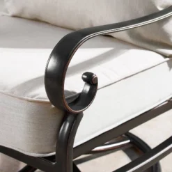 5pc Set With 44" Outdoor Round Aluminum Fire Table & 4 Deep Seating Swivel Rocking Chairs & Wind Blocker Lid - Oakland Living -Crosley Shop GUEST 4802193c 55b0 4b49 b4ff 3728e316621d 5