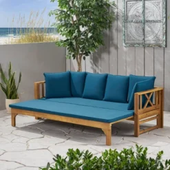 Long Beach Acacia Wood Extendable Patio Daybed Sofa Teak - Christopher Knight Home 13 Long Beach Acacia Wood Extendable Patio Daybed Sofa Teak - Christopher Knight Home -Crosley Shop GUEST 48222d1b 0645 472b bc41 4be12e2a99d6