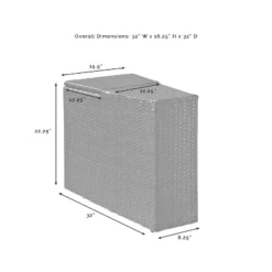 Catalina Outdoor Wicker Arm Table - Gray - Crosley -Crosley Shop GUEST 48b9bfb3 22bd 407a b4aa b071b59f8e18