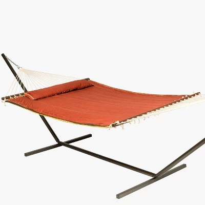 Coronado Double Quilted Hammock Red/Brown Stripe - Smart Living 3 Coronado Double Quilted Hammock Red/Brown Stripe - Smart Living