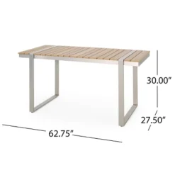 Cibola Outdoor Aluminum Rectangle Dining Table - Natural/Silver - Christopher Knight Home 15 Cibola Outdoor Aluminum Rectangle Dining Table - Natural/Silver - Christopher Knight Home -Crosley Shop GUEST 4a9f5d61 67b9 4d03 91c6 78f4cabbb3da