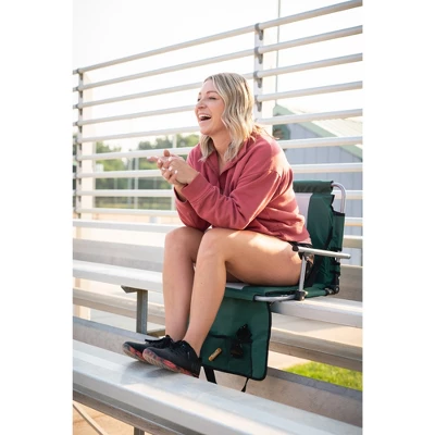 Stansport Folding Stadium Seat With Arms Green/Tan 8 Stansport Folding Stadium Seat With Arms Green/Tan - Image 6