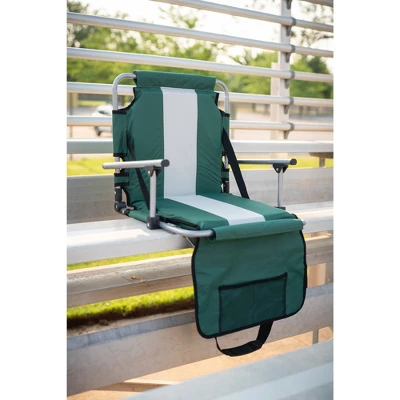 Stansport Folding Stadium Seat With Arms Green/Tan 7 Stansport Folding Stadium Seat With Arms Green/Tan - Image 5