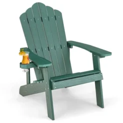 Costway Patio HIPS Adirondack Chair With Cup Holder Weather Resistant Outdoor 380 LBS Black/Teak/Green/Navy/Red/Gray/White/Yellow 30 Costway Patio HIPS Adirondack Chair With Cup Holder Weather Resistant Outdoor 380 LBS Black/Teak/Green/Navy/Red/Gray/White/Yellow -Crosley Shop GUEST 4b577da0 80f8 48e1 9103 6c424fd672a4