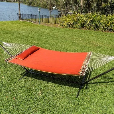 Coronado Double Quilted Hammock Red/Brown Stripe - Smart Living 5 Coronado Double Quilted Hammock Red/Brown Stripe - Smart Living - Image 3