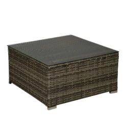 3pc Outdoor Rattan Wicker Conversation Set With Accent Table & Sectional - Brown/Blue - GODEER 16 3pc Outdoor Rattan Wicker Conversation Set With Accent Table & Sectional - Brown/Blue - GODEER -Crosley Shop GUEST 4c40b2e2 c30f 420b 9771 f5bb579188c3 1