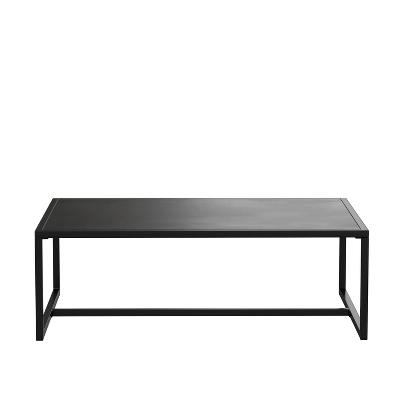 Merrick Lane All-Weather Patio Coffee Table, Black 10 Merrick Lane All-Weather Patio Coffee Table, Black - Image 8