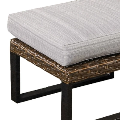 Wicker Patio Ottoman - Patio Festival 4 Wicker Patio Ottoman - Patio Festival - Image 2