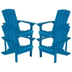 Emma And Oliver 4 Pack Outdoor All-Weather Poly Resin Wood Adirondack Chairs -Crosley Shop GUEST 4ef7bb2b 4d0e 4d45 ba38 43d14d41080b