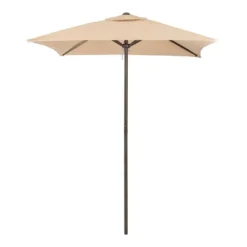 6pc Patio Dinning Set With 4 Folding Chairs Glass Table And Tan Umbrella Without Base - Crestlive Products -Crosley Shop GUEST 500ff9db 4da3 4390 9c4a 7290dac3fe38