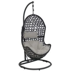 Sunnydaze Decor Sunnydaze Outdoor Resin Wicker Patio Cordelia Hanging Basket Egg Chair Swing With Cushion, Headrest, And Steel Stand Set- 3pc 24 Sunnydaze Decor Sunnydaze Outdoor Resin Wicker Patio Cordelia Hanging Basket Egg Chair Swing With Cushion, Headrest, And Steel Stand Set- 3pc -Crosley Shop GUEST 51cce6fd 16d2 4214 9af6 abaab3ddae97