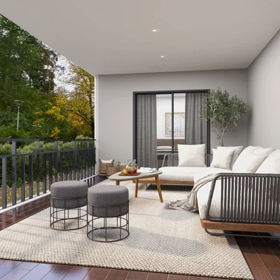 Metal Fabric Patio Garden Stool - Olivia & May 13 Metal Fabric Patio Garden Stool - Olivia & May - Image 11