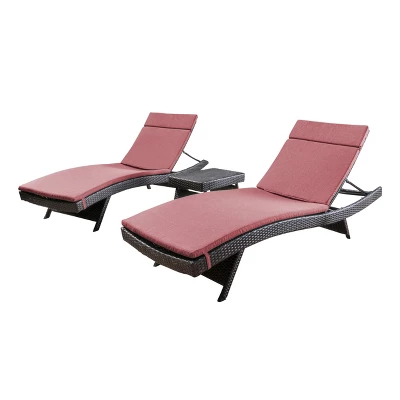 Salem 3pc Brown Wicker Lounge And Coffee Table - Charcoal - Christopher Knight Home 3 Salem 3pc Brown Wicker Lounge And Coffee Table - Charcoal - Christopher Knight Home