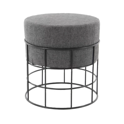 Metal Fabric Patio Garden Stool - Olivia & May 3 Metal Fabric Patio Garden Stool - Olivia & May