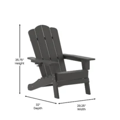 Flash Furniture Newport Adirondack Chair With Cup Holder, Weather Resistant HDPE Adirondack Chair -Crosley Shop GUEST 53d1649c 6fff 4de8 a693 8637ed7304b2